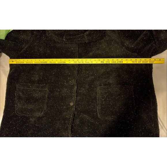 Women Within Plus Size 4X 34/36 Black Coat Button Down W/Hood Fall Winter Jacket - Picture 9 of 9